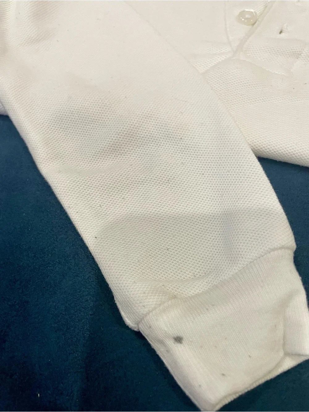 French Toast White Kids Polo Shirt with Blue 'ascend' Embroidery